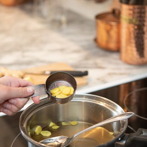 ginger syrup in a pot