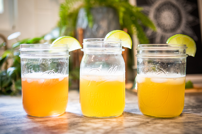 3 finished drinks