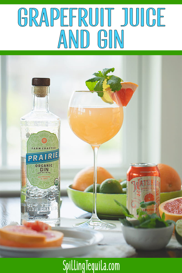 Gin and grapefruit juice cocktail