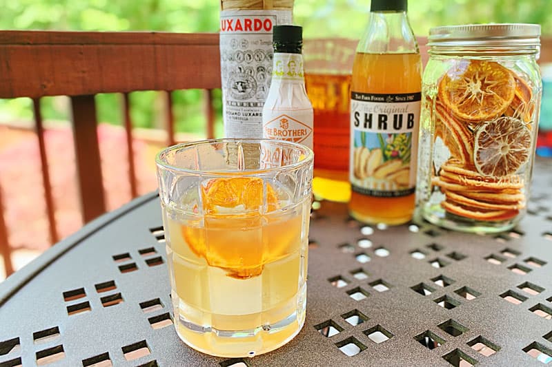 bourbon ginger shrub cocktail