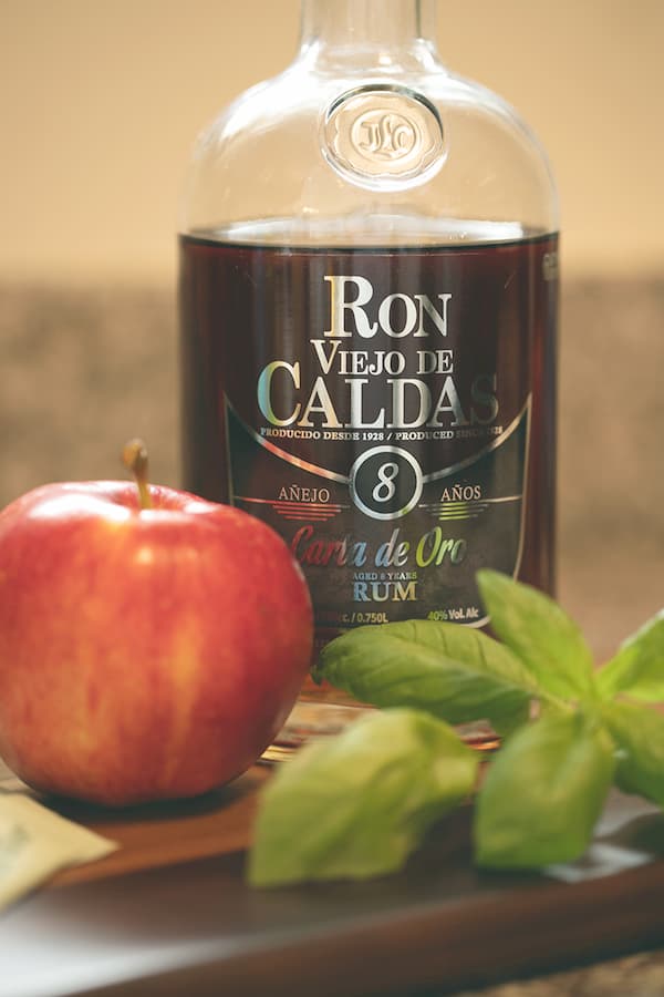 apple, basil and rum