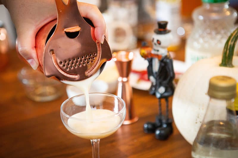 cocktail being poured