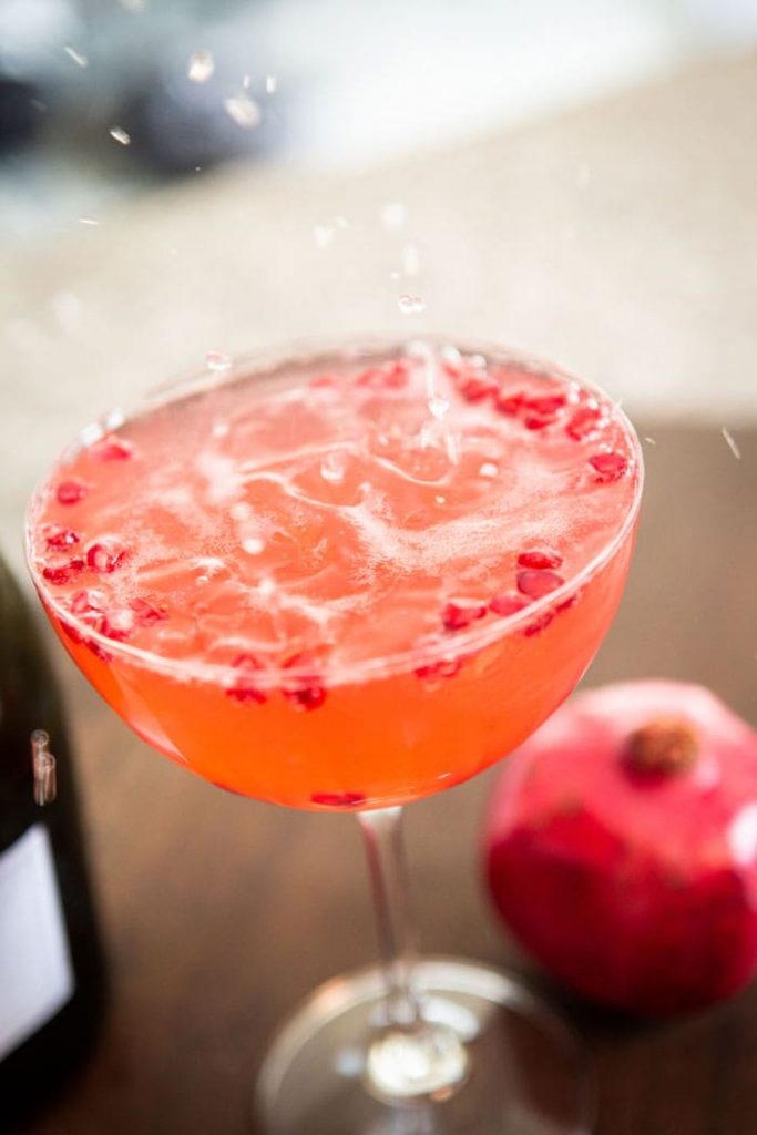 cranberry pomegranate sparkler