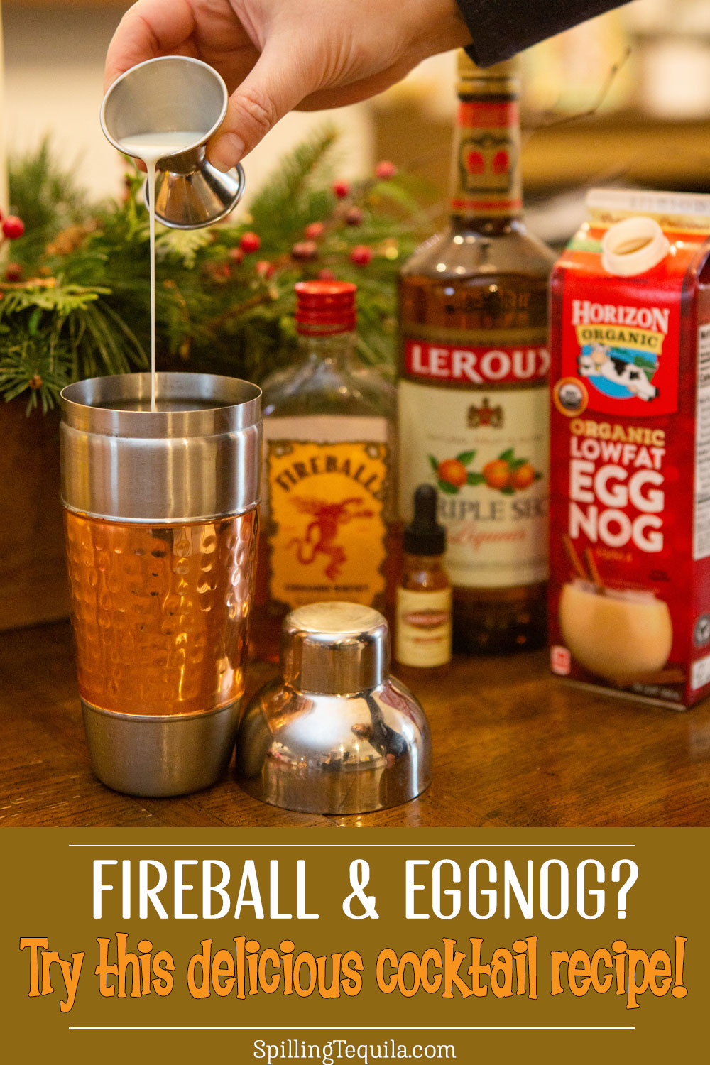 Fireball Eggnog Recipe {With a Twist!} Spilling Tequila