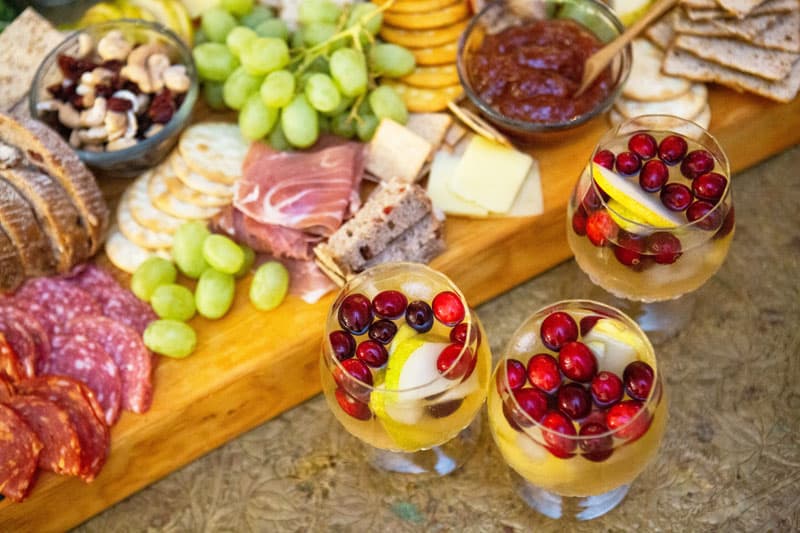 sangria and charcuterie
